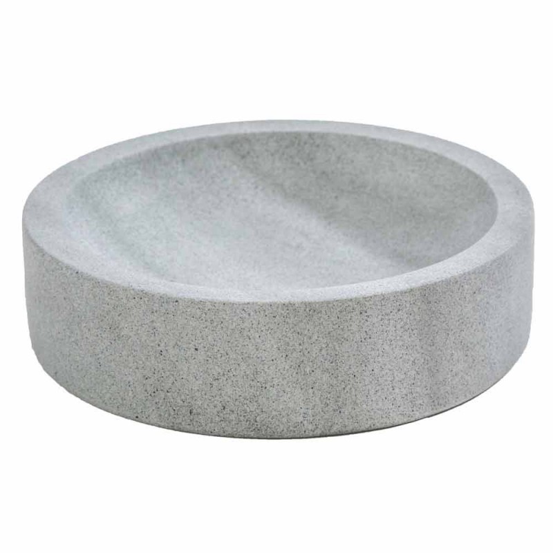 Design Badaccessoires in grauem Stein Montale gesetzt