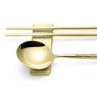 Set bestehend aus Obstlöffel, Essstäbchen und Besteckablage mit Origami - Osaka Viadurini