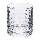 12er-Set Wassergläser 400 ml aus Glas mit Diamantdekoration - Wisky Viadurini