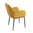 Set aus 2 gepolsterten Sesseln mit farbenfrohem Stoffbezug und Metallgestell - Valeria Viadurini