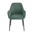 Set aus 2 gepolsterten Sesseln mit farbenfrohem Stoffbezug und Metallgestell - Valeria Viadurini