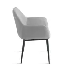 Set aus 2 gepolsterten Sesseln mit farbenfrohem Stoffbezug und Metallgestell - Valeria Viadurini