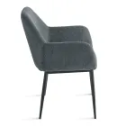 Set aus 2 gepolsterten Sesseln mit farbenfrohem Stoffbezug und Metallgestell - Valeria Viadurini