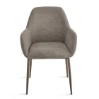 Set aus 2 gepolsterten Sesseln mit farbenfrohem Stoffbezug und Metallgestell - Valeria Viadurini