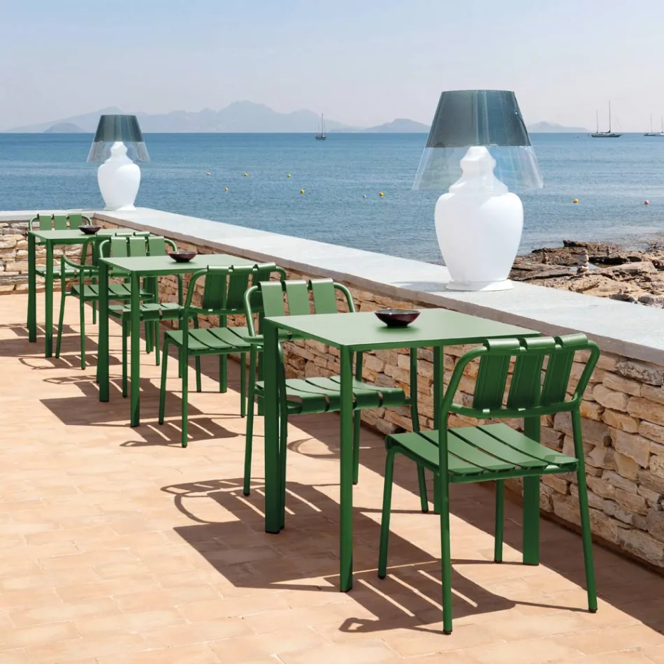 2er-Set Gartenstühle komplett aus Aluminium - Resplendent Viadurini