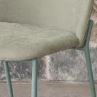 Set mit 2 Wohnzimmerstühlen aus Stoff und Metall, hergestellt in Italien – Ivy Viadurini