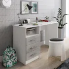 Set aus 2 Polypropylen-Hockern und Stoffsitz – Sardelle Viadurini