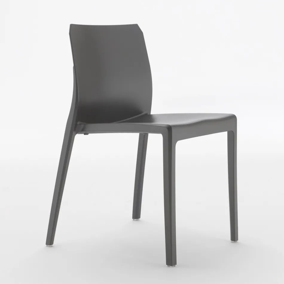 Set mit 4 Außen- und Innenstühlen aus Polypropylen in verschiedenen Farben – gebaut Viadurini