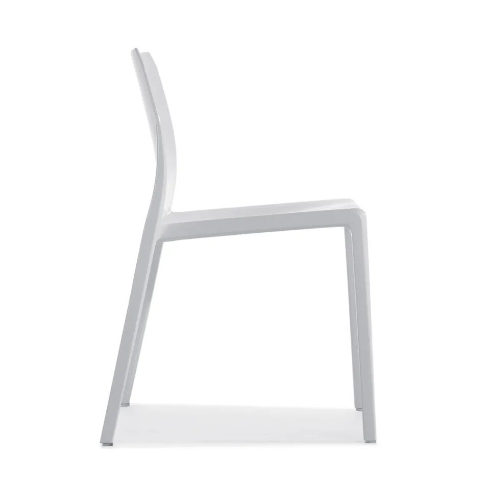 Set mit 4 Außen- und Innenstühlen aus Polypropylen in verschiedenen Farben – gebaut Viadurini