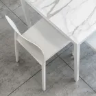 Set mit 4 Außen- und Innenstühlen aus Polypropylen in verschiedenen Farben – gebaut Viadurini