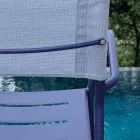 Satz von 4 Gartenstühlen aus verzinktem Metall und Batyline - Prestigio Viadurini