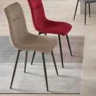 Set aus 4 gepolsterten Wohnzimmersesseln mit Metallgestell - Projekt Viadurini