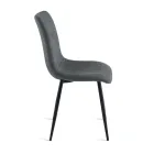 Set aus 4 gepolsterten Wohnzimmersesseln mit Metallgestell - Projekt Viadurini