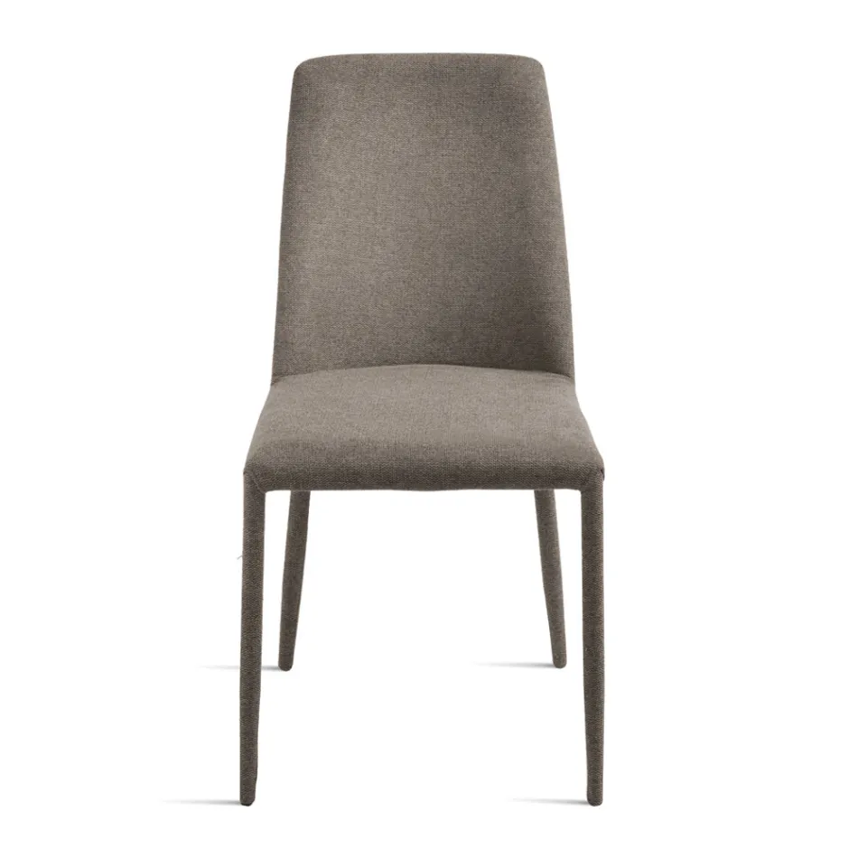 Set aus 4 gepolsterten Stühlen mit farbenfrohem Stoffbezug und gepolstertem Gestell - Luciana Viadurini