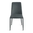 Set aus 4 gepolsterten Stühlen mit farbenfrohem Stoffbezug und gepolstertem Gestell - Luciana Viadurini