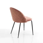 Set mit 4 Stühlen aus Mikrofaserstoff mit Samteffekt – Terbio Viadurini