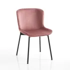 Set mit 4 Stoffstühlen und neigbaren Füßen – Dentice Viadurini