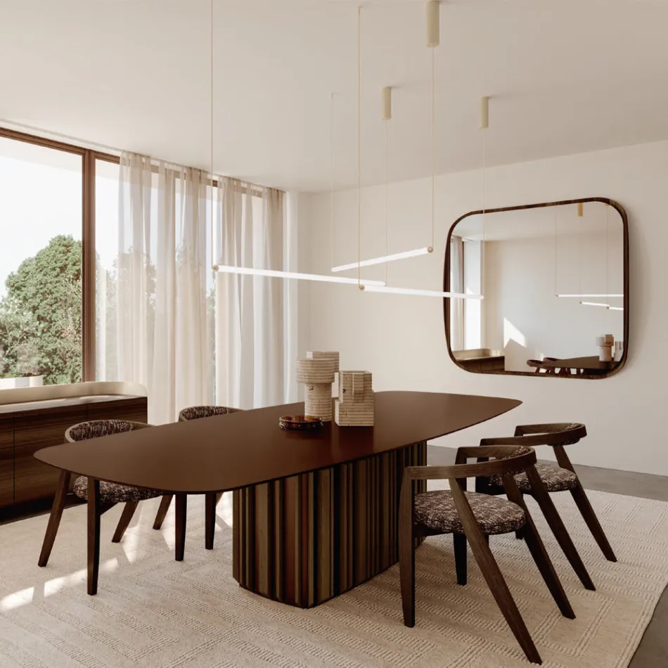Set aus 4 modernen Stühlen aus hochwertigem Massivholz, hergestellt in Italien - Vela Viadurini