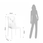 Set mit 4 Stühlen, gepolstert mit Kunstleder in verschiedenen Ausführungen – Uranium Viadurini