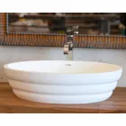 Set von Design-Hängemöbeln für Badezimmer aus gestreiftem Teak Poggio Viadurini