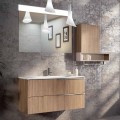 Design Hängende Badezimmerkomposition aus Ecowood made in Italy, Cesena