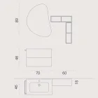 Holzset Badmöbel Design Suspension made in Italy Sad Viadurini