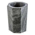 Modernes Badezimmerzubehör aus grau geädertem Marmor Montafia Viadurini