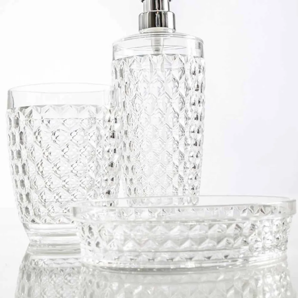 Netro Spender + Glas Badset + moderne Seifenschale Viadurini