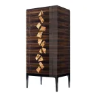 Design kleiner Schrank aus Ebenholz Grilli Zarafa made in Italy Viadurini