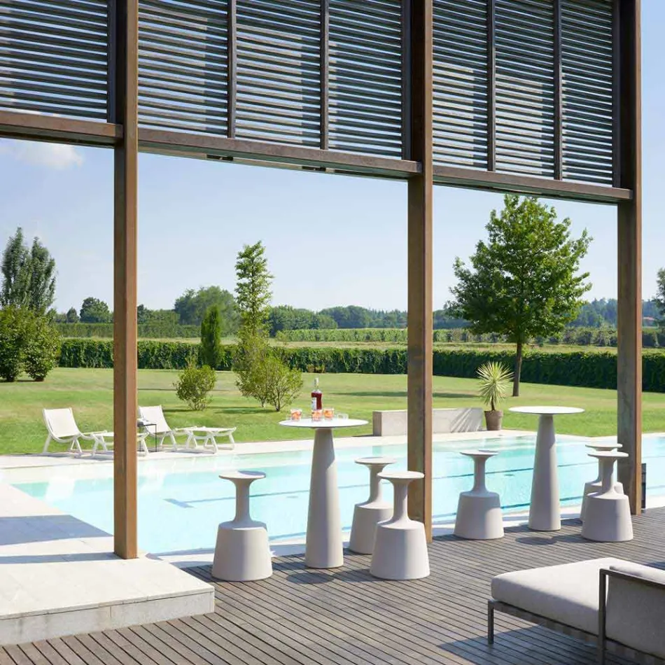 Hoher farbiger Barhocker Modern Slide Drink in Italien hergestellt Viadurini