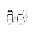 Hoch stapelbarer Outdoor-Hocker Made in Italy, 2 Stück - Trixie Viadurini