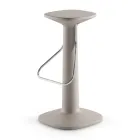 Hoher Designhocker aus Polyethylen und Edelstahl, hergestellt in Italien – Pito Viadurini