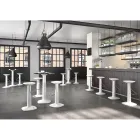 Hoher Designhocker aus Polyethylen und Edelstahl, hergestellt in Italien – Pito Viadurini