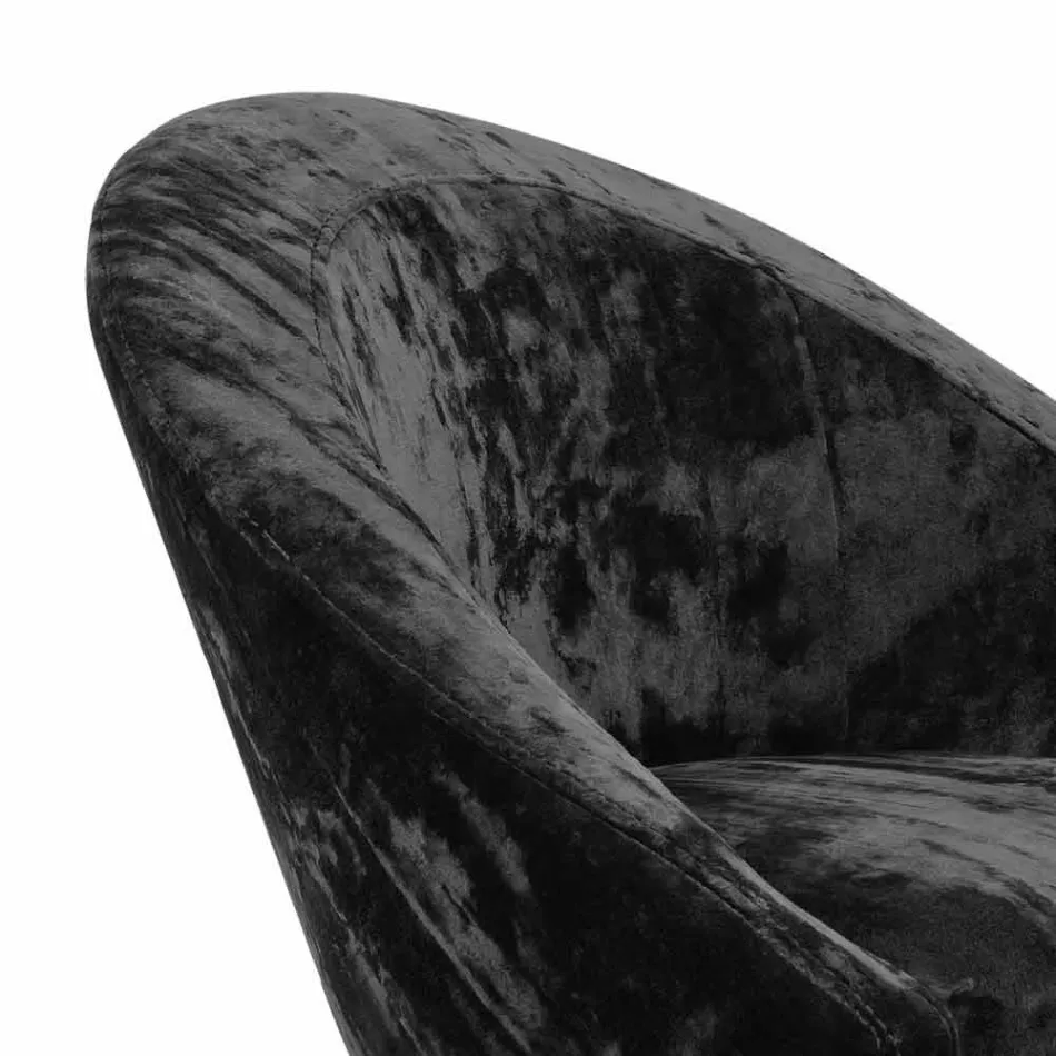 Hoher Hocker aus Samt und Stahl mit verstellbarem Lift Made in Italy - Bilbao Viadurini