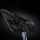 Hoher Hocker aus Samt und Stahl mit verstellbarem Lift Made in Italy - Bilbao Viadurini