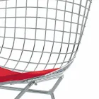 Hoher Barhocker aus Leder mit Stahlstruktur Made in Italy - Beniamino Viadurini