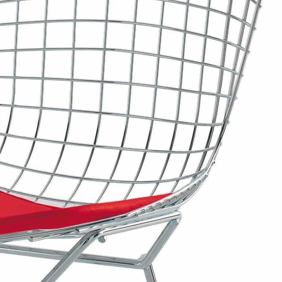 Hoher Barhocker aus Leder mit Stahlstruktur Made in Italy - Beniamino Viadurini