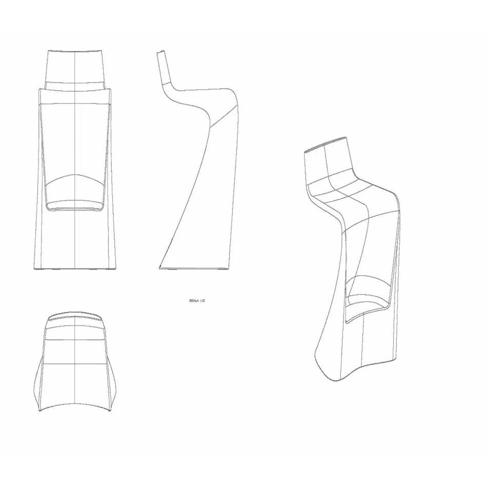 Wing Vondom Barhocker in modernem Design aus Polyethylen Viadurini