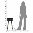 Runder Barhocker aus Holz und Stoff im modernen Design - Rupert Viadurini