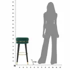 Runder Barhocker aus Holz und Stoff im modernen Design - Rupert Viadurini