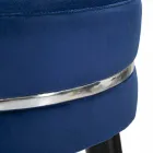 Runder Barhocker aus Holz und Stoff im modernen Design - Rupert Viadurini