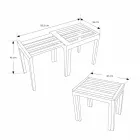 Niedriger ausziehbarer Hocker aus Teakholz mit natürlichem Finish - Pomino Viadurini