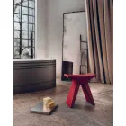 Niedriger Polypropylen-Hocker für den Außenbereich Made in Italy - Prue Viadurini