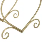 Niedriger Eisenhocker Gold-Finish mit Stoffsitz - Dimentico Viadurini