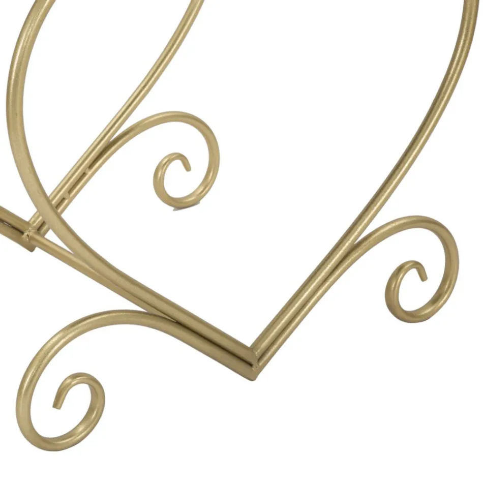 Niedriger Eisenhocker Gold-Finish mit Stoffsitz - Dimentico Viadurini