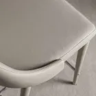 Hocker mit Rückenlehne, Design Metal Base - Berenice Viadurini