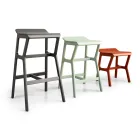 Hocker mit Struktur aus massivem Buchenholz, hergestellt in Italien – Regensburg Viadurini