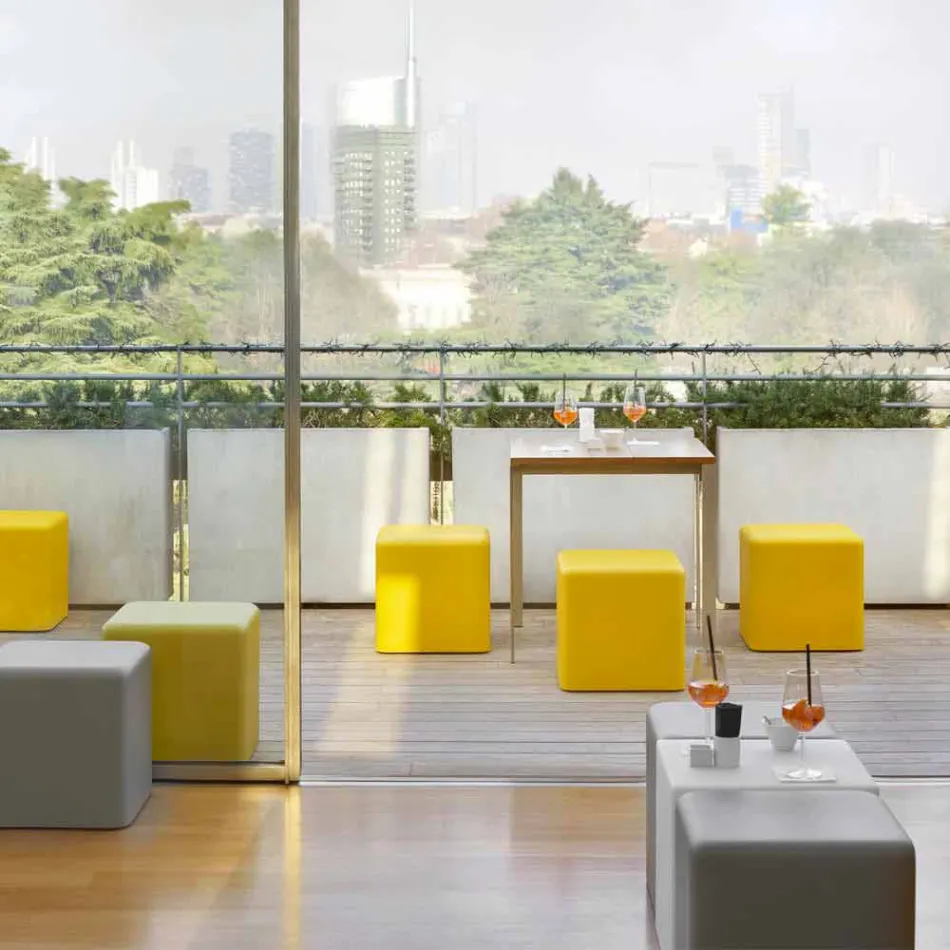 Würfelhocker aus weichem Polyurethan Slide Soft Cube-Design aus Italien Viadurini