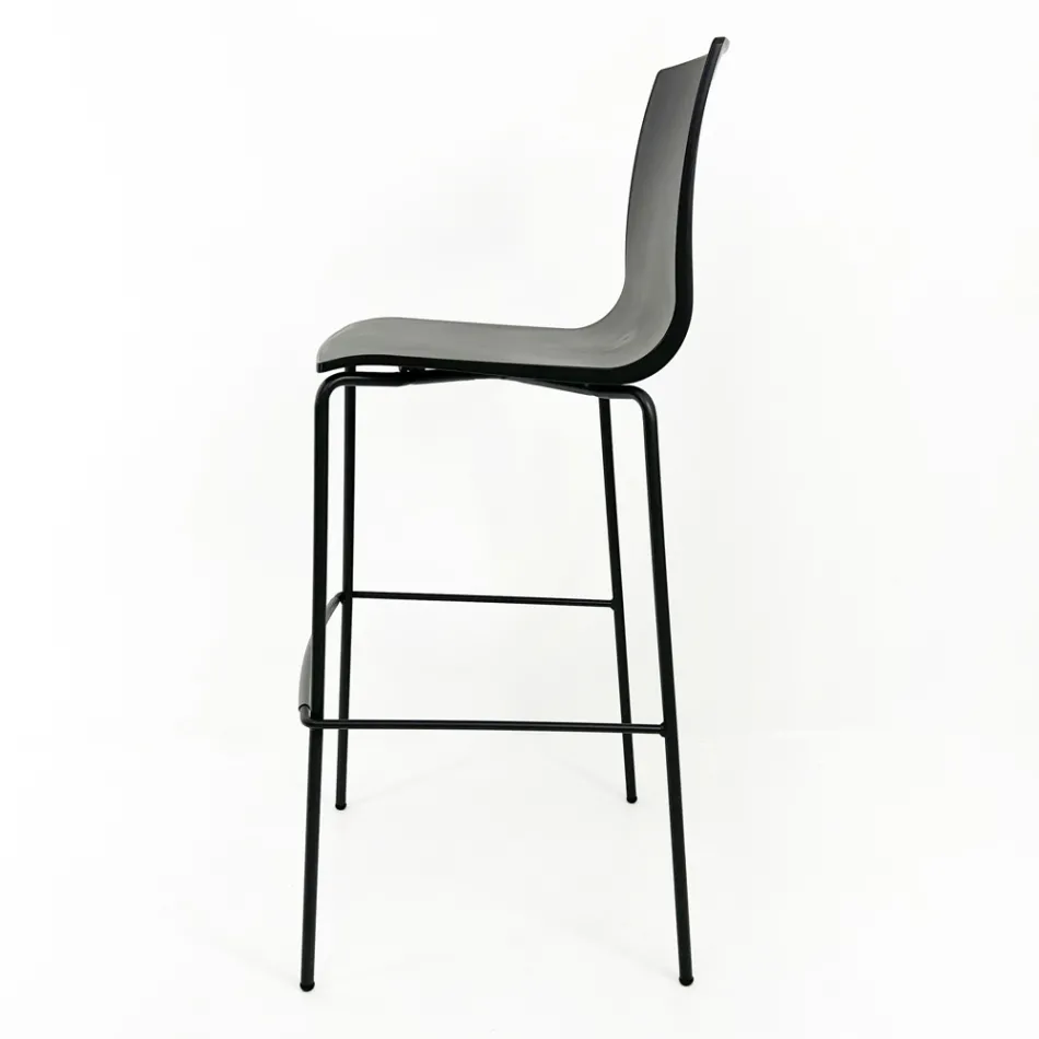 Küchenhocker aus Stahl und Technopolymer Made in Italy 2 Stück - Girlande Viadurini