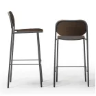 Küchenhocker aus Eichenholz und Metall Made in Italy 2 Stück - Saffia Viadurini